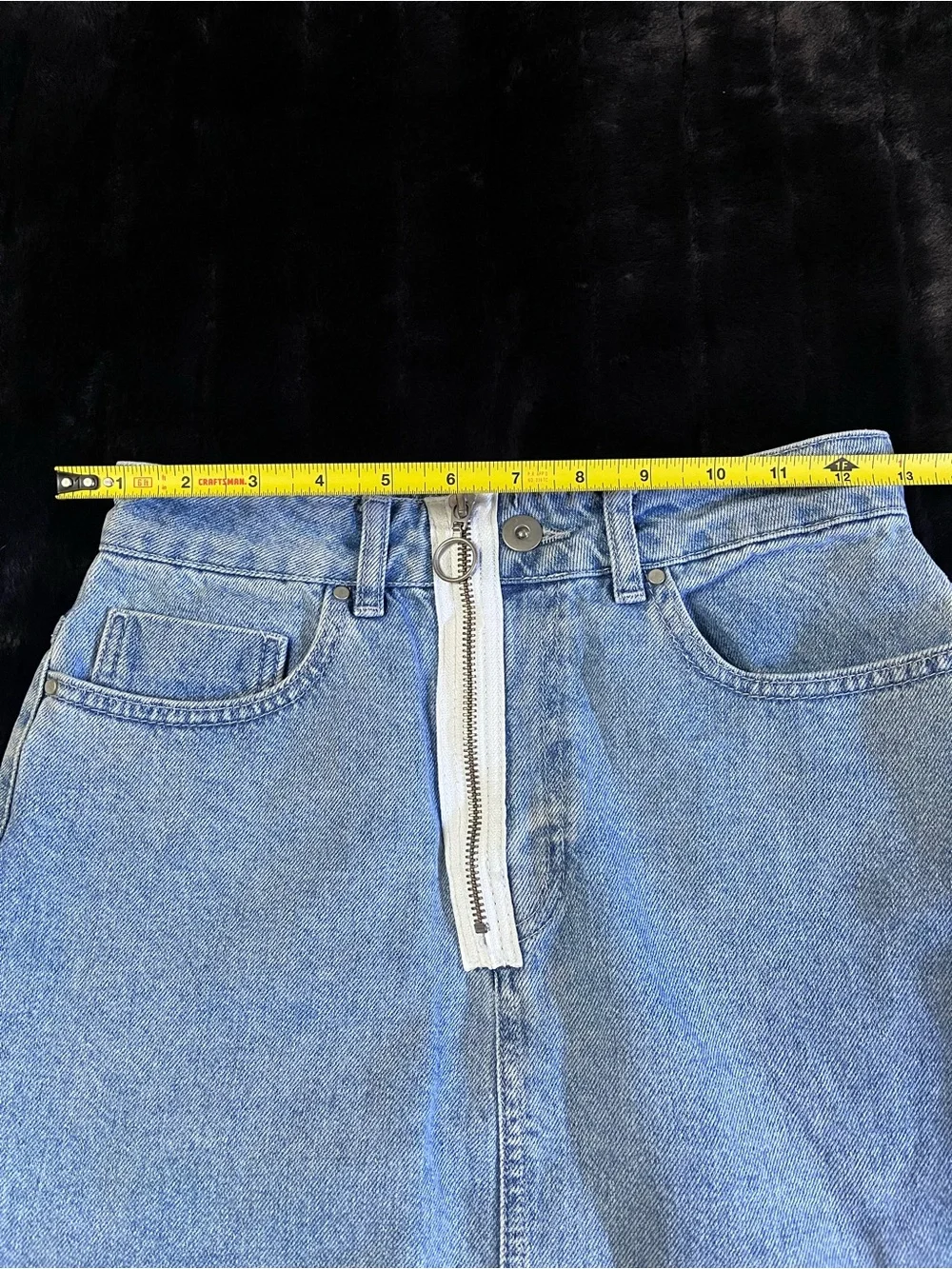 ASOS Women’s Light Wash Denim Mini Skirt Size 4 NWOT